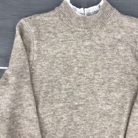 Peyton Primrose knit sweater lace trim keyhole xl - Picture 15 of 16